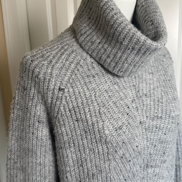 Madewell Gray Cowl Neck Cable S Sweater Oversized - Picture 3 of 8